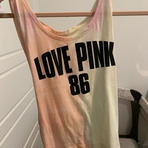 rainbow PINK/victorias secret tank top
